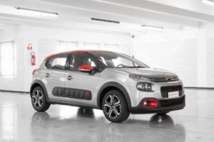 Citroen C3 Shine Steel Grey Tetto Rosso Km0 Lato