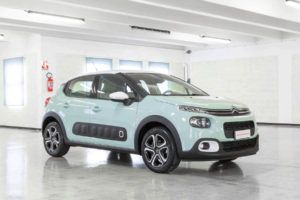 Citroen C3 Shine Verde Tetto Bianco Lato