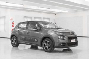 Citroen C3 Grigio Shark Tetto Nero km0 Lato