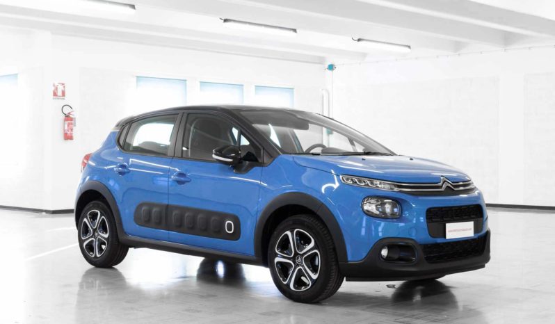 Citroen C3 Shine Blu Tetto Nero Km0 Lato