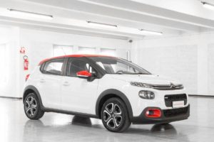 Citroen C3 Feel Bianca Tetto Rosso Km0 Lato